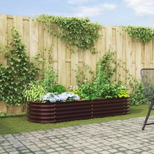 Vrtna povišena gredica smeđa 240x80x44 cm Galvanizirani čelik Cijena