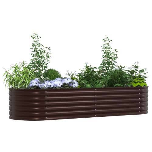 Vrtna povišena gredica smeđa 240x80x44 cm Galvanizirani čelik Cijena