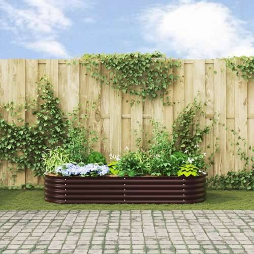 Vrtna povišena gredica smeđa 240x80x44 cm Galvanizirani čelik Cijena