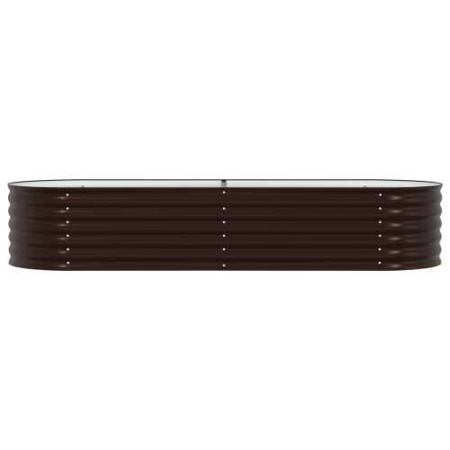 Vrtna povišena gredica smeđa 240x80x44 cm Galvanizirani čelik Cijena