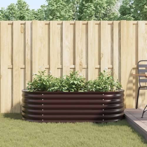 Vrtni povišeni krevet smeđi 160x80x44 cm od galvaniziranog čelika Cijena