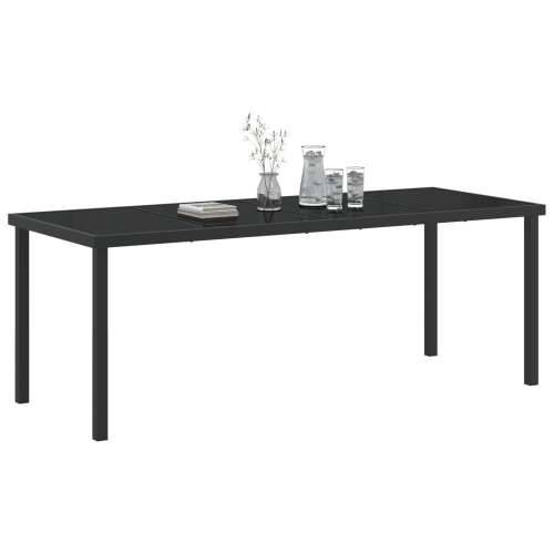 Vrtni stol Crn 200x80x73 cm Staklo otporno na udarce Cijena