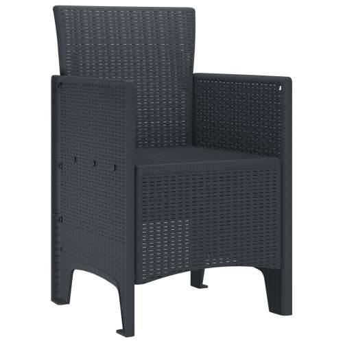 vrtne stolice 2 komada Antracit Poly Rattan Cijena