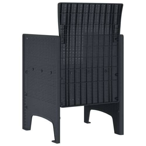 vrtne stolice 2 komada Antracit Poly Rattan Cijena