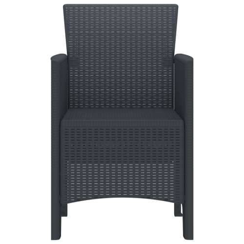 vrtne stolice 2 komada Antracit Poly Rattan Cijena