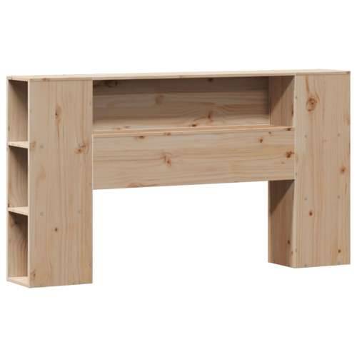 Krevet s regalom za knjige bez madraca 120x190 cm od borovine - Prirodna 120 x 190 cm Cijena
