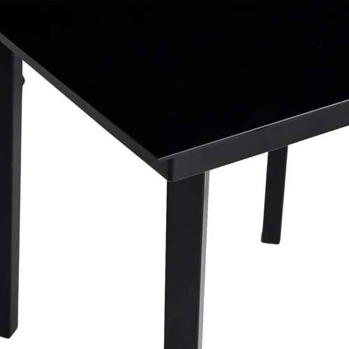 Vrtna garnitura - 5-dijelni vrtni blagovaonski set s jastucima od crnog - Crna i tamno siva 140 x 70 x 74 cm 4 Cijena