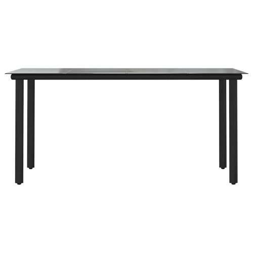 Vrtna garnitura - 7-dijelni vrtni blagovaonski set s jastucima, crno - Crna i tamno siva 160 x 80 x 74 cm 6 Cijena