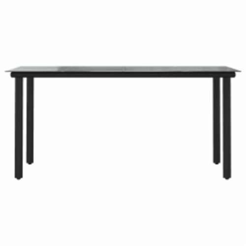 Vrtna garnitura - 5-dijelni vrtni blagovaonski set s jastucima poliratan i staklo - Siva 160 x 80 x 74 cm 4 Cijena