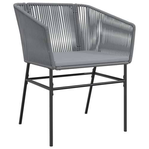 Vrtna garnitura - 5-dijelni vrtni blagovaonski set s jastucima poliratan i staklo - Siva 160 x 80 x 74 cm 4 Cijena