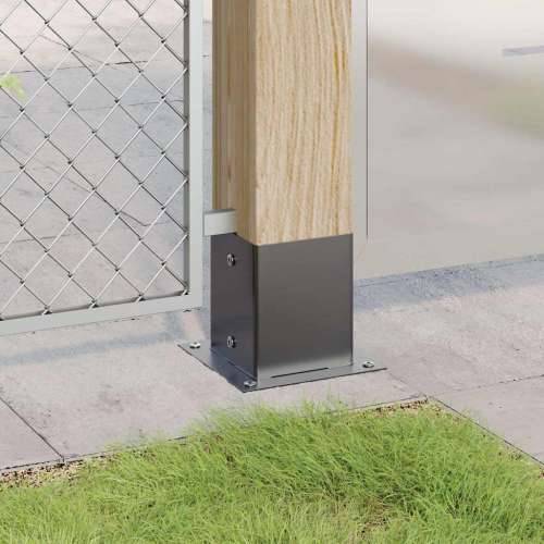 Postolja za stupove kvadratna 4 kom čelik presvučen prahom - Antracit 121 x 121 mm 4 Cijena