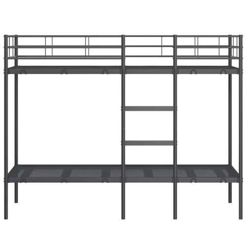 Krevet na kat bez madraca crni 80x200 cm čelik - Crna 80 x 200 cm Cijena