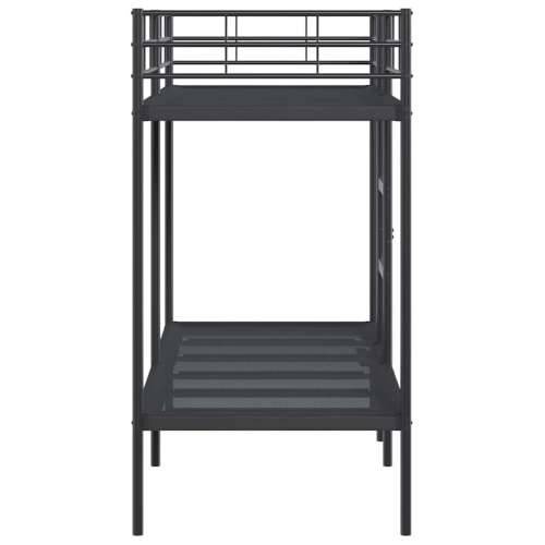 Krevet na kat bez madraca crni 80x200 cm čelik - Crna 80 x 200 cm Cijena