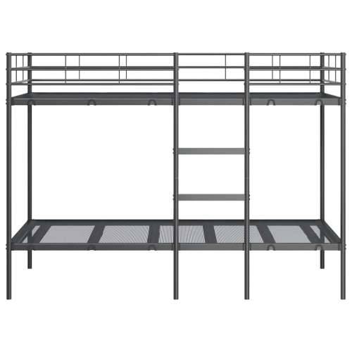 Krevet na kat bez madraca crni 90x200 cm čelik - Crna 90 x 200 cm Cijena
