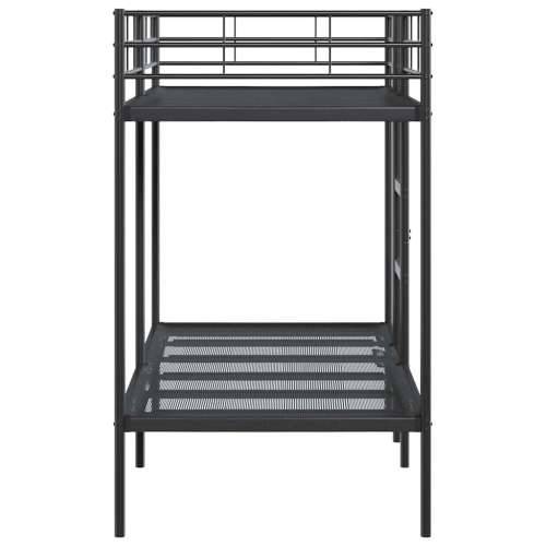 Krevet na kat bez madraca crni 90x200 cm čelik - Crna 90 x 200 cm Cijena
