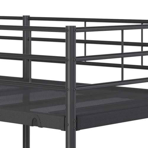 Krevet na kat bez madraca crni 90x200 cm čelik - Crna 90 x 200 cm Cijena