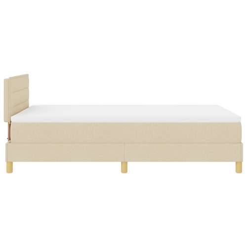 Krevet s podnicom s madracem krem 120x200 cm tkanina Cijena