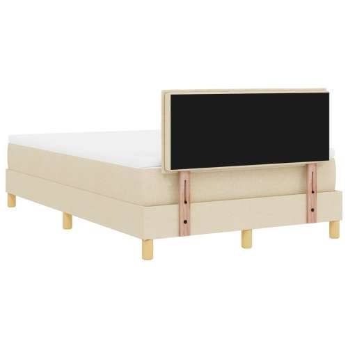 Krevet s podnicom s madracem krem 120x200 cm tkanina Cijena