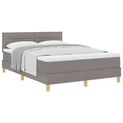 Box Spring Krevet s Madracem Taupe 140x200 cm Tkanina Cijena