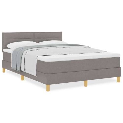 Box Spring Krevet s Madracem Taupe 140x200 cm Tkanina Cijena