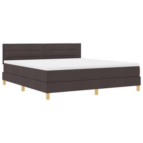 Box Spring Krevet s Madracem Tamno Smeđa 180x200 cm Tkanina Cijena