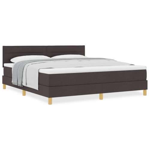 Box Spring Krevet s Madracem Tamno Smeđa 180x200 cm Tkanina Cijena