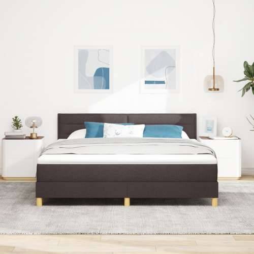 Box Spring Krevet s Madracem Tamno Smeđa 180x200 cm Tkanina Cijena