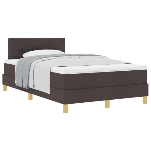 Box Spring Krevet s Madracem Tamnosmeđi 120x200 cm Tkanina Cijena