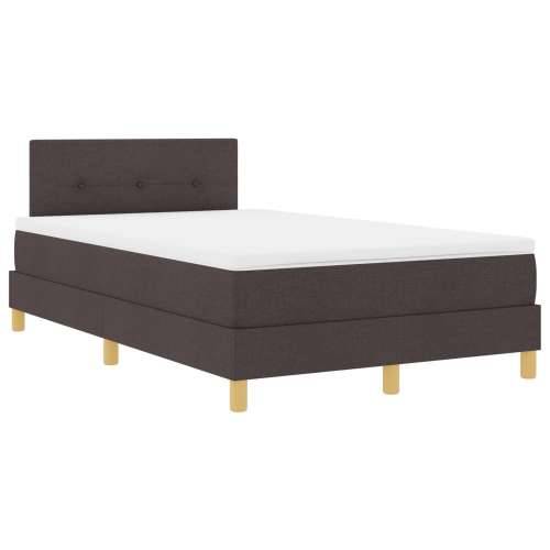 Box Spring Krevet s Madracem Tamnosmeđi 120x200 cm Tkanina Cijena