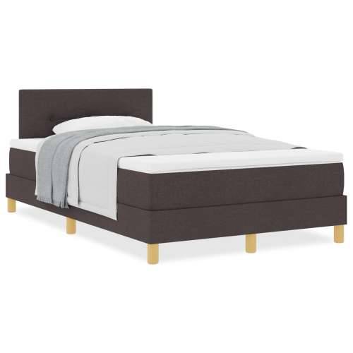 Box Spring Krevet s Madracem Tamnosmeđi 120x200 cm Tkanina Cijena