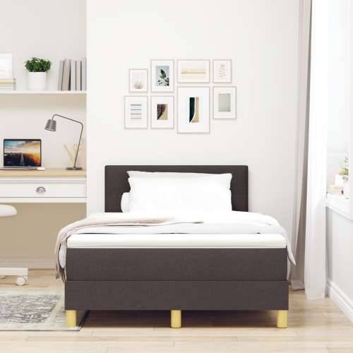 Box Spring Krevet s Madracem Tamnosmeđi 120x200 cm Tkanina Cijena