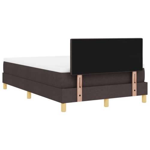Box Spring Krevet s Madracem Tamnosmeđi 120x200 cm Tkanina Cijena
