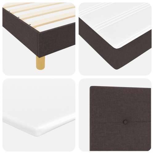 Box Spring Krevet s Madracem Tamnosmeđi 120x200 cm Tkanina Cijena