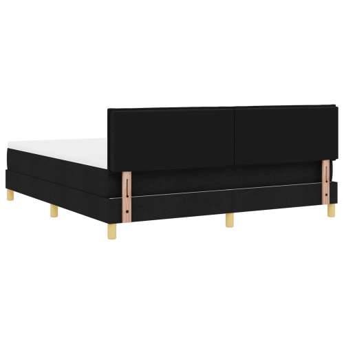 Krevet s box springom s madracem crne boje 180x200 cm od tkanine Cijena