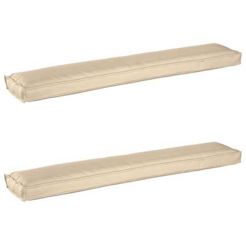 jastučići za palete za klupu 2 kom Bež 200x40x8 cm Oxford tkanina Cijena