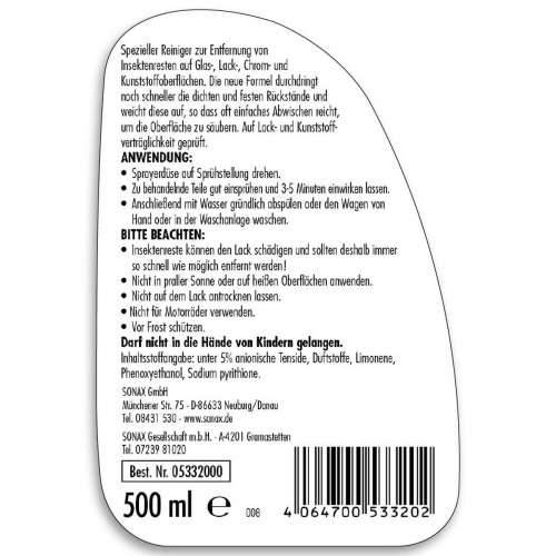 Čistač insekata Sonax SX05332000 500 ml Cijena