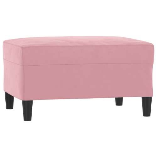 3-dijelni set sofa s jastucima ružičasti baršunasti - Ružičasta s jastučićima i tabureom Cijena