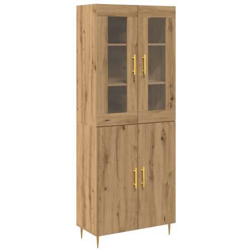 Vitrina od umjetnog hrasta 69.5x34x180 cm Konstruirano drvo Cijena