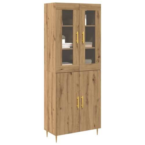 Vitrina od umjetnog hrasta 69.5x34x180 cm Konstruirano drvo Cijena