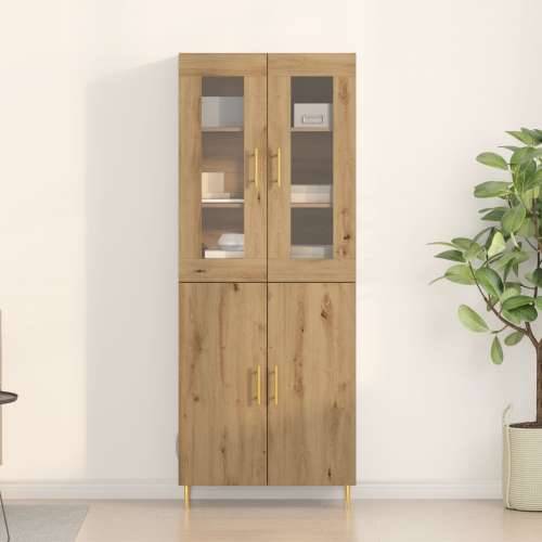 Vitrina od umjetnog hrasta 69.5x34x180 cm Konstruirano drvo Cijena