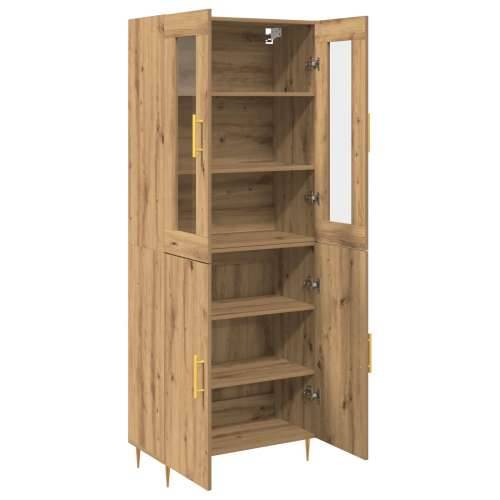 Vitrina od umjetnog hrasta 69.5x34x180 cm Konstruirano drvo Cijena