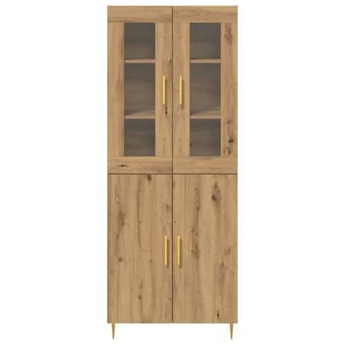 Vitrina od umjetnog hrasta 69.5x34x180 cm Konstruirano drvo Cijena