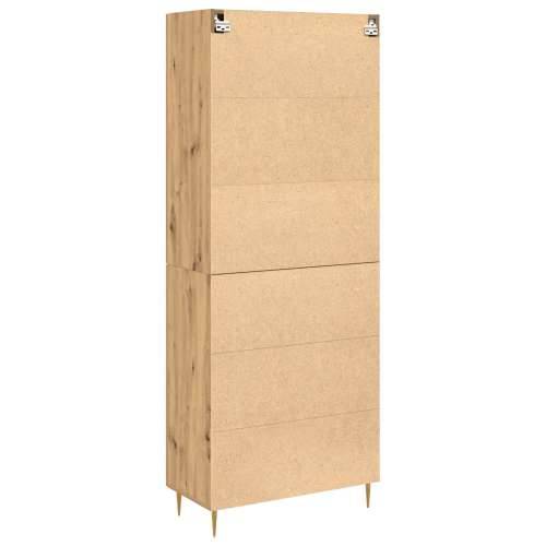 Vitrina od umjetnog hrasta 69.5x34x180 cm Konstruirano drvo Cijena