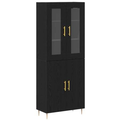 Visoki kabinet Crna Oak 69.5x34x180 cm inženjersko drvo Cijena