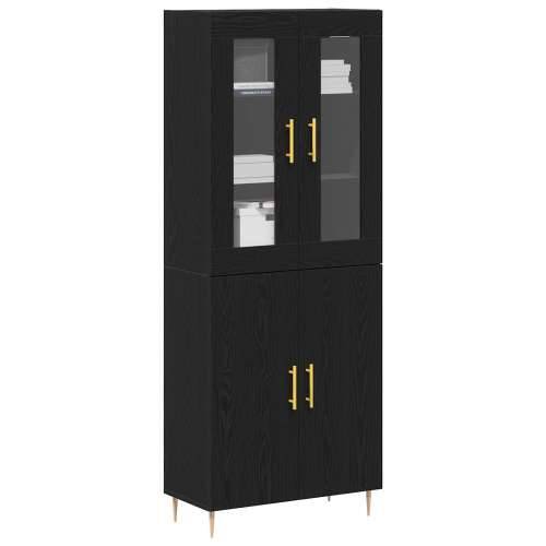 Visoki kabinet Crna Oak 69.5x34x180 cm inženjersko drvo Cijena