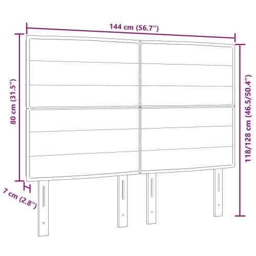 Naslon za glavu modernog dizajna crni 140 cm tkanina Cijena