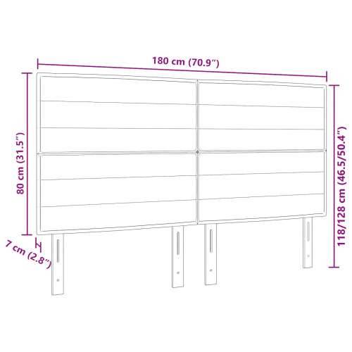 Naslon za glavu Lines dizajn svjetlosiva 180 cm tkanina Cijena
