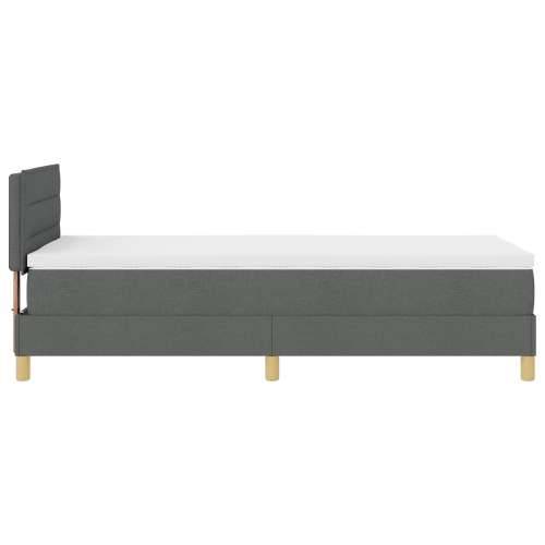 Krevet s box spring sistemom s madracem tamno sivi 90x200 cm tkanina Cijena