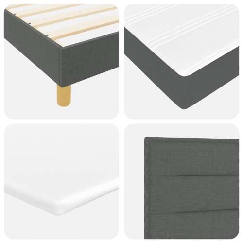 Krevet s box spring sistemom s madracem tamno sivi 90x200 cm tkanina Cijena