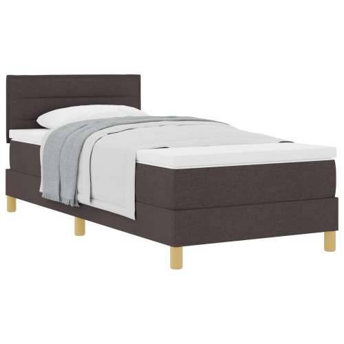 Krevet s box springom s madracem tamnosmeđi 90x200 cm tkanina Cijena